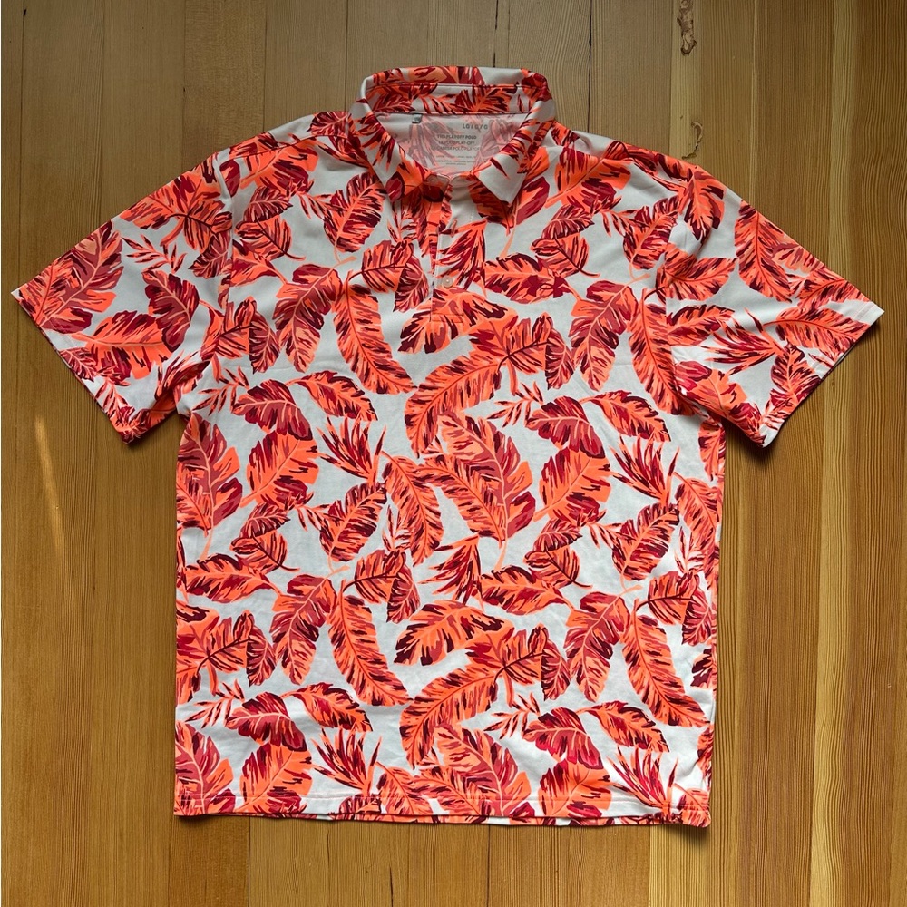 Under Armour The Playoff Polo Golf Shirt Floral Men’s Large AOP